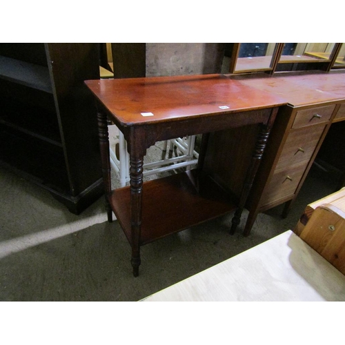 617 - MAHOGANY TWO TIER TABLE