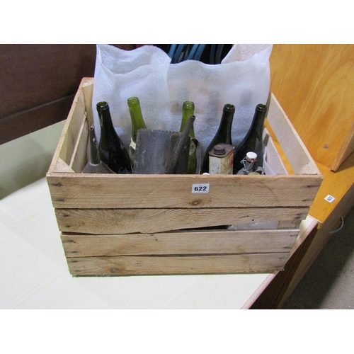 622 - CRATE OF VINTAGE BOTTLES