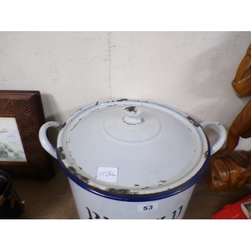 53 - VINTAGE ENAMEL BREAD BIN