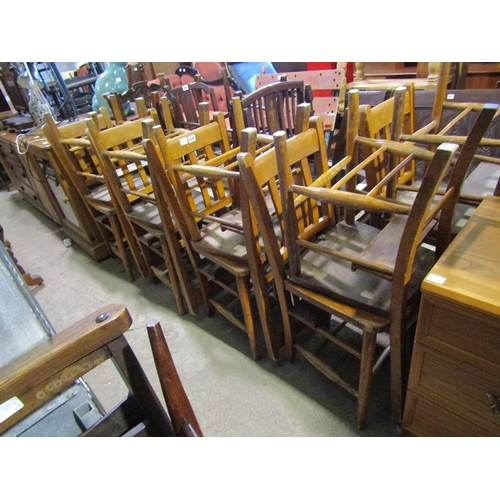 838 - EIGHT EARLY 20C CHAPEL CHAIRS