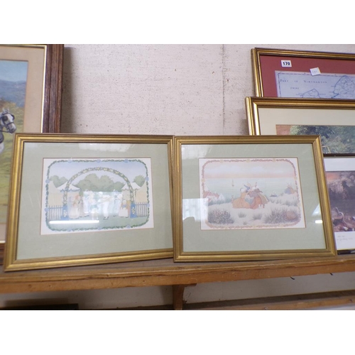 169 - SIX FRAMED COLOURED NURSERY PRINTS