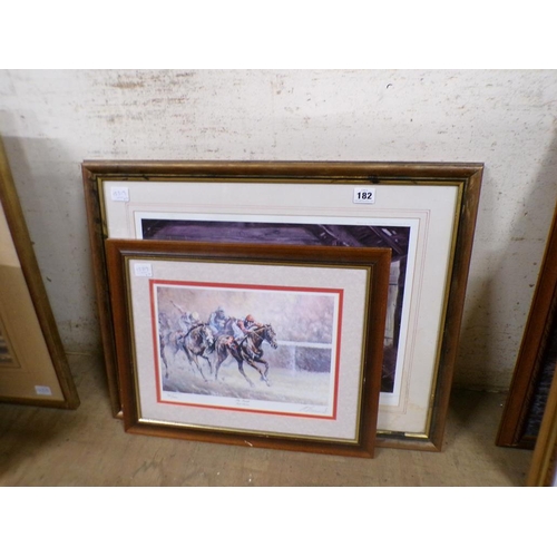 182 - COLLECTION OF HORSE RACING PRINTS