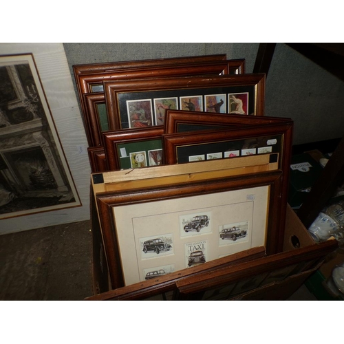 417 - FRAMED CIGARETTE TEA TYPE CARDS