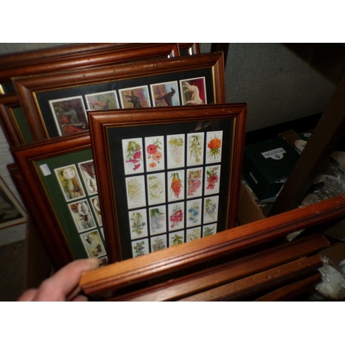 417 - FRAMED CIGARETTE TEA TYPE CARDS