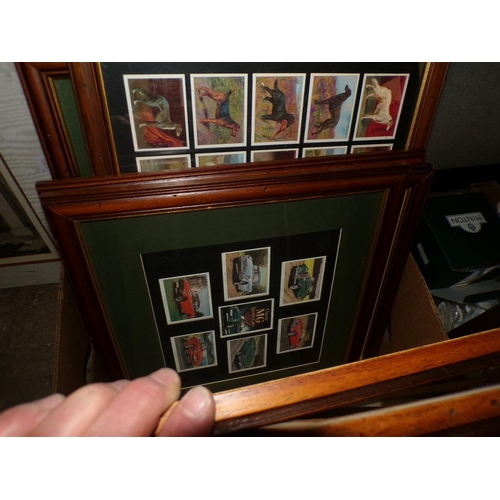 417 - FRAMED CIGARETTE TEA TYPE CARDS