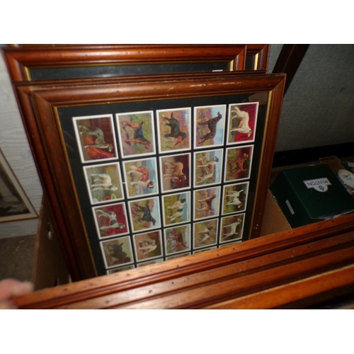 417 - FRAMED CIGARETTE TEA TYPE CARDS