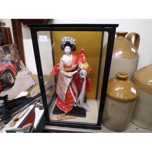 448 - ORIENTAL DOLL IN CASE