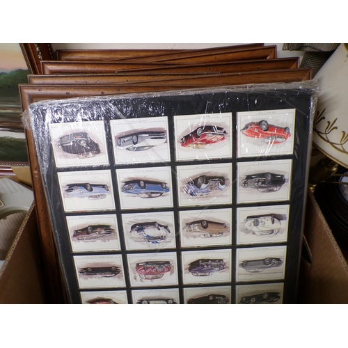 458 - FRAMED CIGARETTE TYPE CARDS - MOTOR VEHICLES