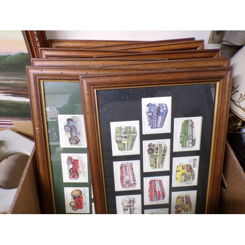 458 - FRAMED CIGARETTE TYPE CARDS - MOTOR VEHICLES