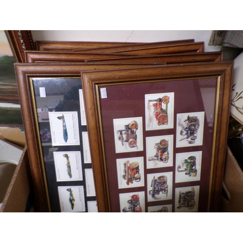 458 - FRAMED CIGARETTE TYPE CARDS - MOTOR VEHICLES