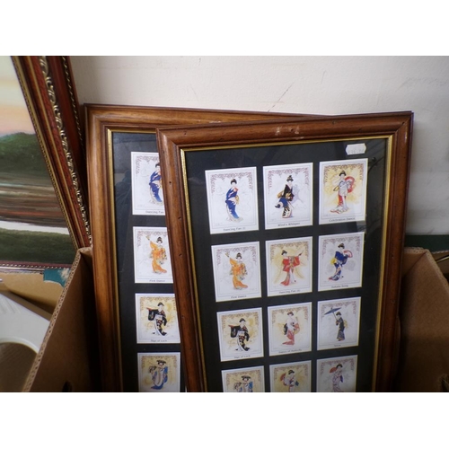 458 - FRAMED CIGARETTE TYPE CARDS - MOTOR VEHICLES