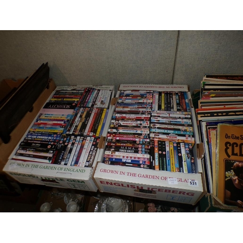 475 - FOUR BOXES OF DVD'S