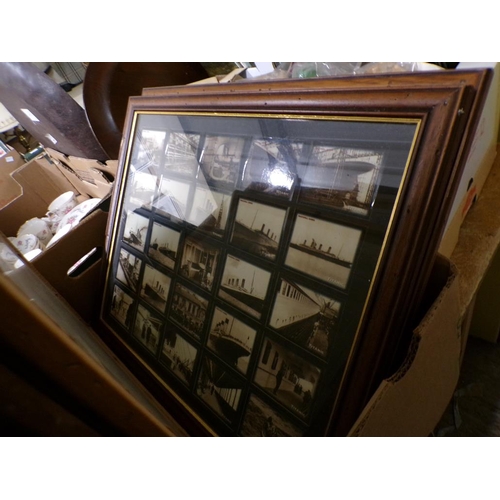 549L - QTY OF FRAMED PRINTS AND CIGARETTE TYPE CARDS