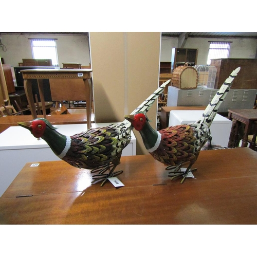 948 - TWO METAL PHEASANTS