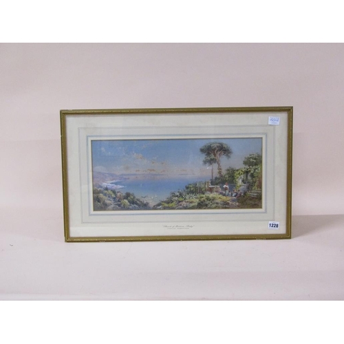 1228 - CHARLES ROWBOTHAM - STRAIGHTS OF MESSINA SICIILY, SIGNED WATERCOLOUR, F/G, 20CM X 48CM