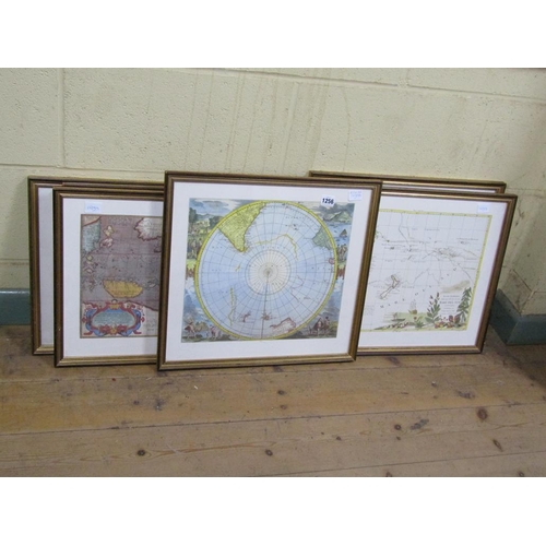 1256 - COLLECTIN OF SIX GEOGRAPHIC MAPS - VARIOUS LOCATIONS, EACH 33CM X 36CM