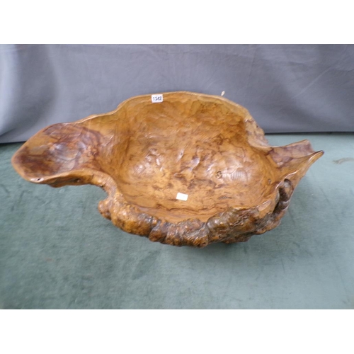 1342 - OLIVE WOOD CARVED ROOT BOWL