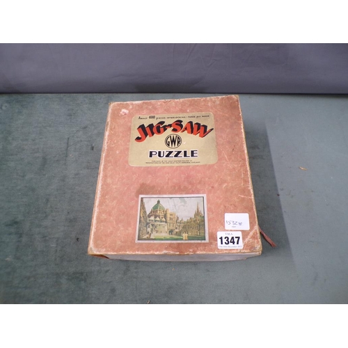 1347 - GWR JIG-SAW PUZZLE 3 PLY WOOD