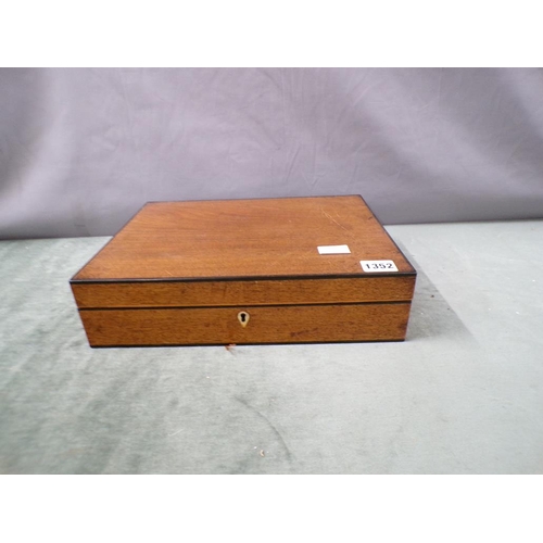 1352 - MAHOGANY ARTIST BOX - 33cms W