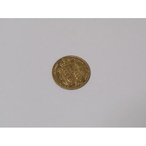 1497 - 1892 VICTORIAN SHIELD BACK HALF SOVEREIGN