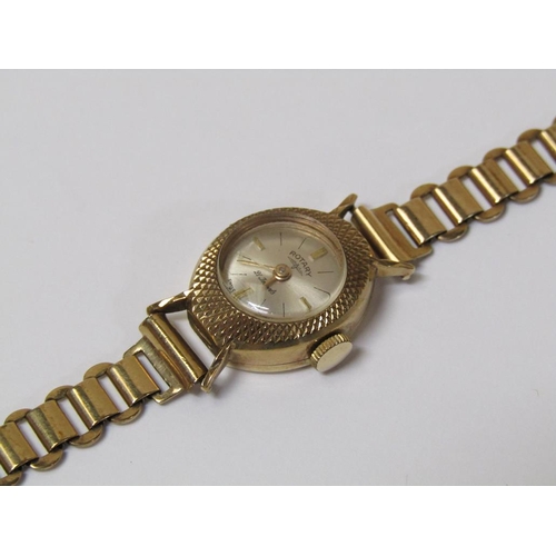 1500 - 9CT GOLD LADIES ROTARY WATCH, TOTAL 11.1g