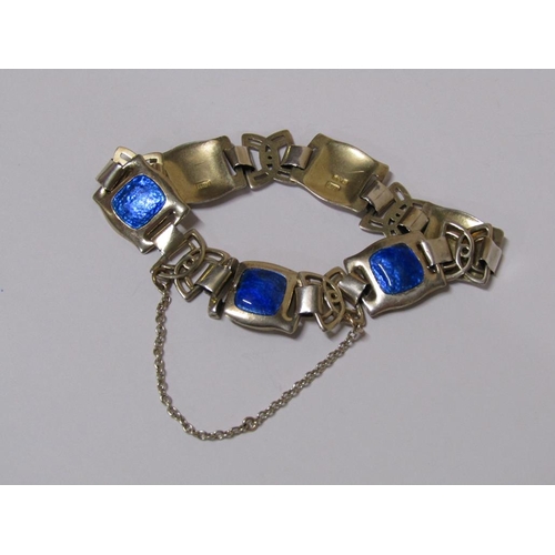 1616 - CHARLES HORNER SILVER AND ENAMEL BRACELET, CHESTER 1909