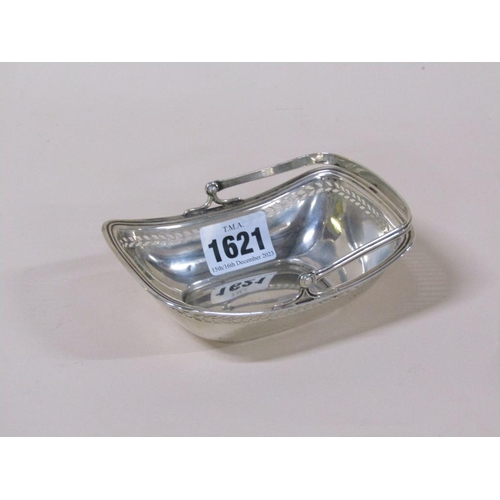 1621 - STERLING SILVER PIERCED BASKET, 2.4ozt