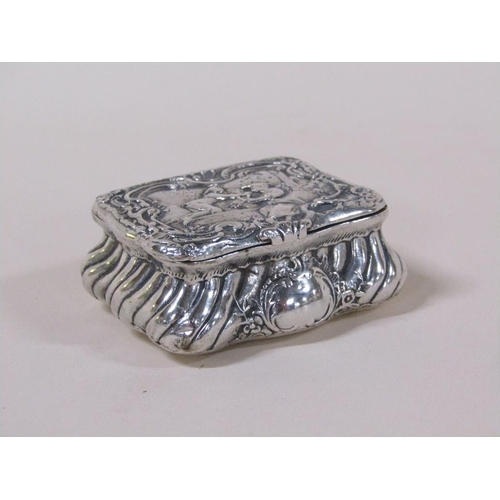 1621A - 19C FRENCH SILVER BOX AND COVER