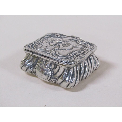 1621A - 19C FRENCH SILVER BOX AND COVER