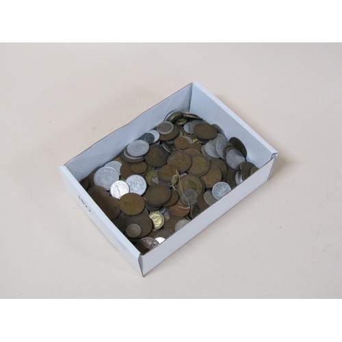 1677 - BOX OF MIXED COINS TO INCL COPPER