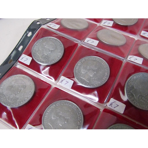 1692 - BOX OF COINS, COIN DISPLAY CASES