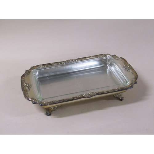 1740 - BOX OF MIXED SILVER PLATED TRAYS ETC.