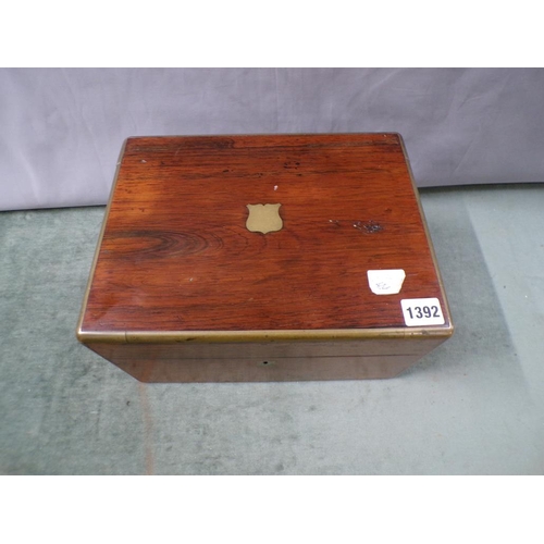 1392 - DALTON OF LONDON MADE WRITING BOX - INTERIOR NOT COMPLETE 30cms W