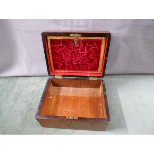 1392 - DALTON OF LONDON MADE WRITING BOX - INTERIOR NOT COMPLETE 30cms W