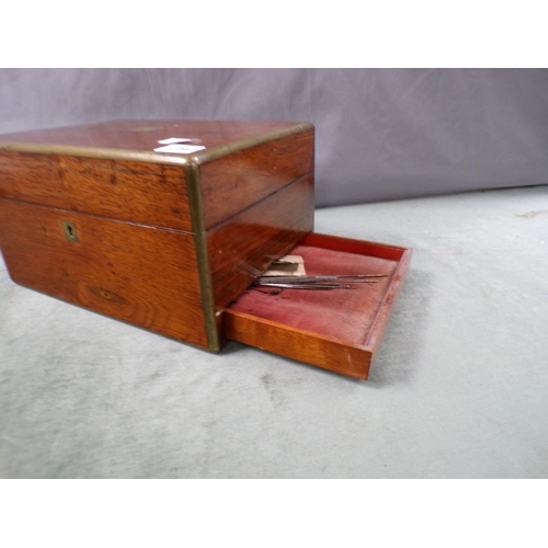 1392 - DALTON OF LONDON MADE WRITING BOX - INTERIOR NOT COMPLETE 30cms W