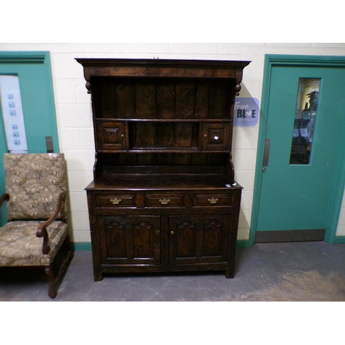 1904 - 18c OAK DRESSER 132cms W x 192 cms H