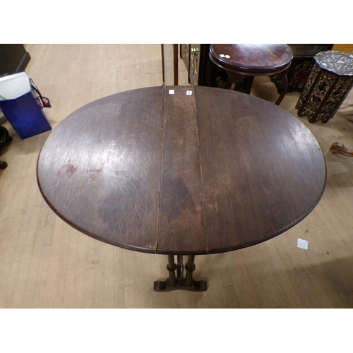 1920 - VICTORIAN OAK SUTHERLAND TABLE 81cms W