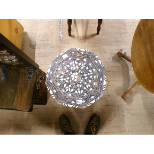 1922 - MOTHER OF PEARL BONE INLAID OCTAGONAL OCCASIONAL TABLE