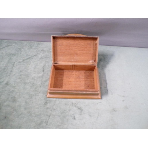 1480 - COPPER CIGARETTE BOX, 17CM W