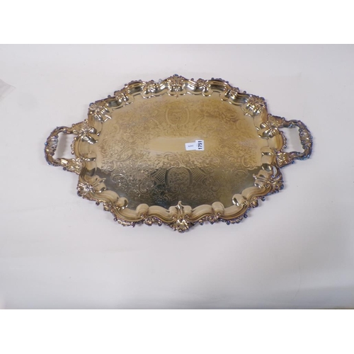 1751 - SILVER PLATED TWO HANDLED TRAY