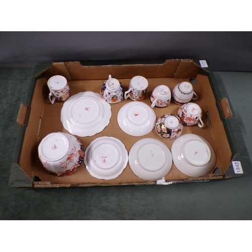 1842 - BOX OF CROWN DERBY IMARI AND OTHERS, SIDE PLATE 17cms DIA