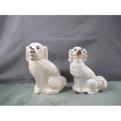 1851 - TWO STAFFORDSHIRE SPANIELS 36cms LARGEST H