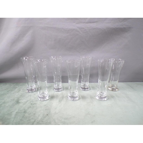 1870 - SET OF ALE GLASSES 20cms H