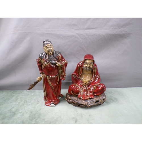 1890 - TWO ORIENTAL POTTERY FIGURES