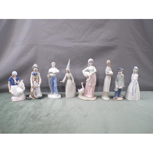 1893 - COLLECTION OF LLADRO PORCELAIN FIGURES - LARGEST 29CM H