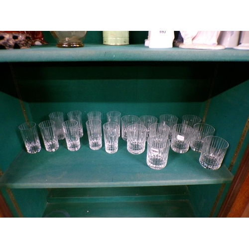 1894 - COLLECTION OF BACCARAT CRYSTAL TUMBLER GLASSES - LARGEST 14.5CM H