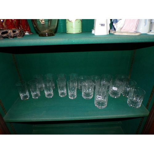 1894 - COLLECTION OF BACCARAT CRYSTAL TUMBLER GLASSES - LARGEST 14.5CM H