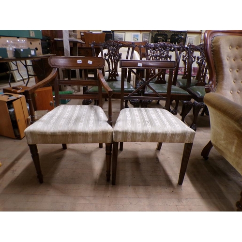 1930 - TWO 19c MAHOGANY DINING CHAIRS