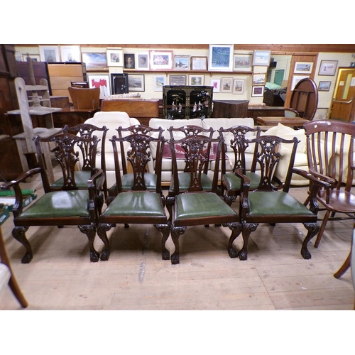 1931 - SET OF EIGHT CARVED VICTORIAN MAHOGANY DINING CHAIRS