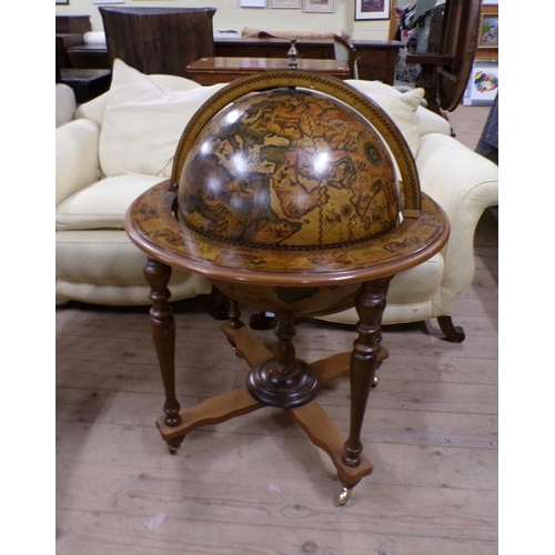 1933 - GLOBE REVOLVING DRINK CABINET, 92CM DIAM